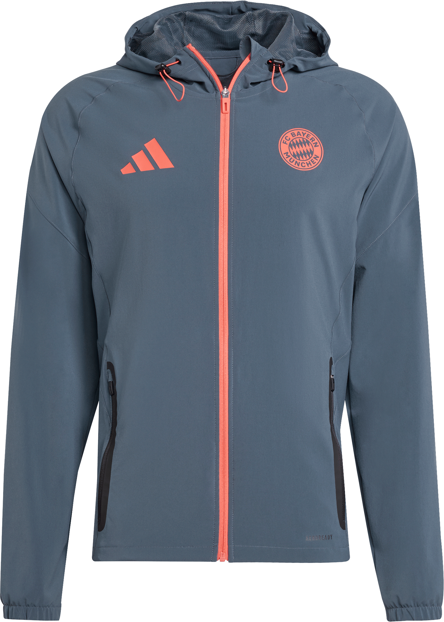 Casaco com capuz adidas FC Bayern Tiro25 Competition Vis Tech Travel Jacket