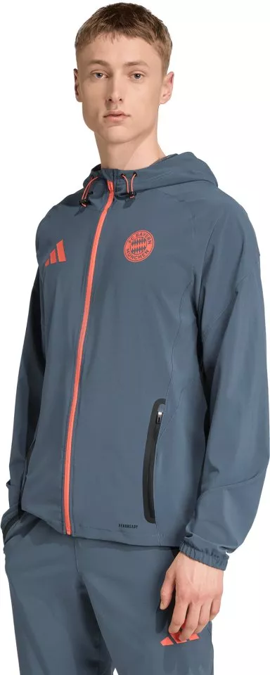 Casaco com capuz adidas FC Bayern Tiro25 Competition Vis Tech Travel Jacket