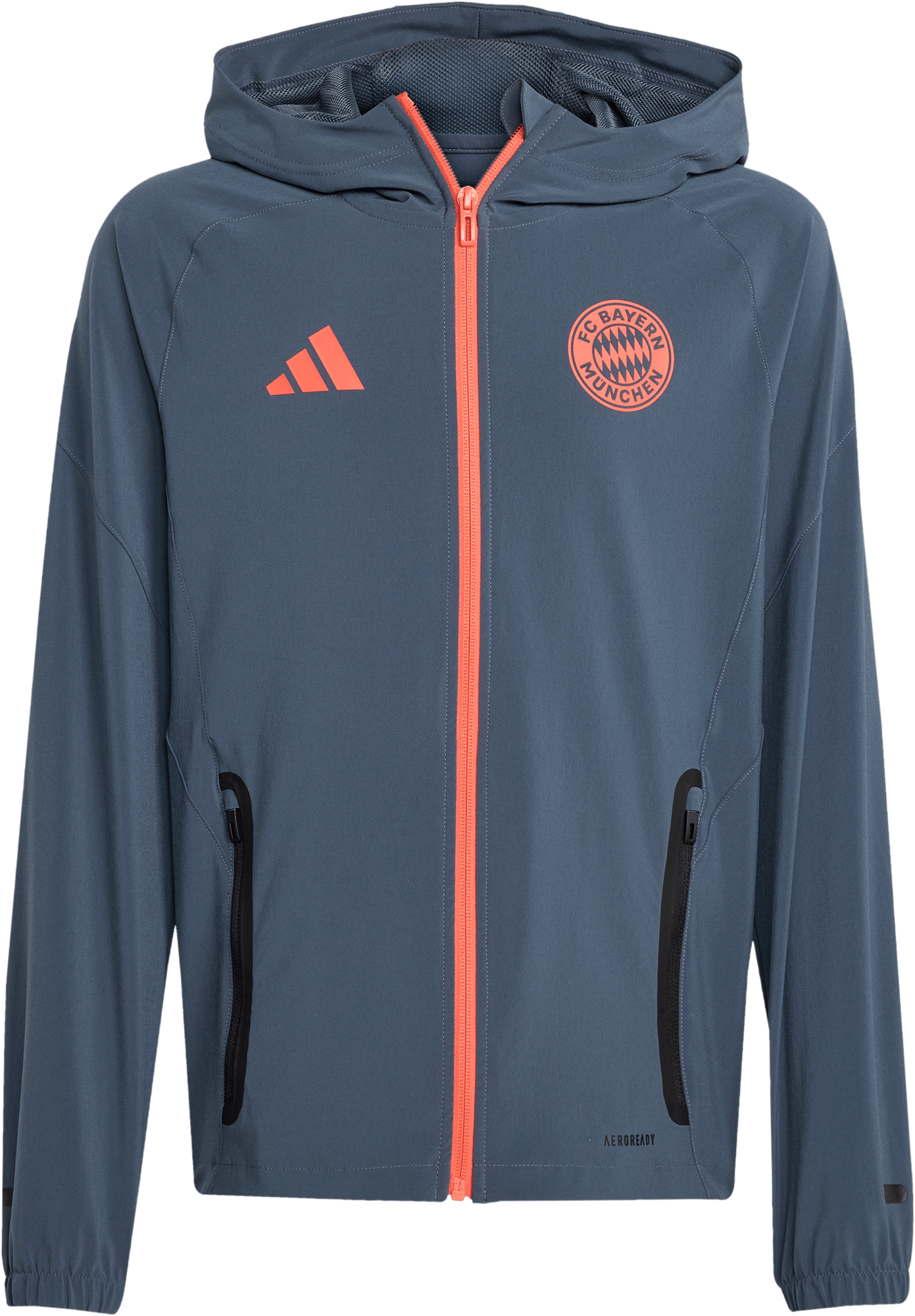Τζάκετ με κουκούλα adidas FC Bayern Tiro25 Competition Vis Tech Travel Jacket Kids