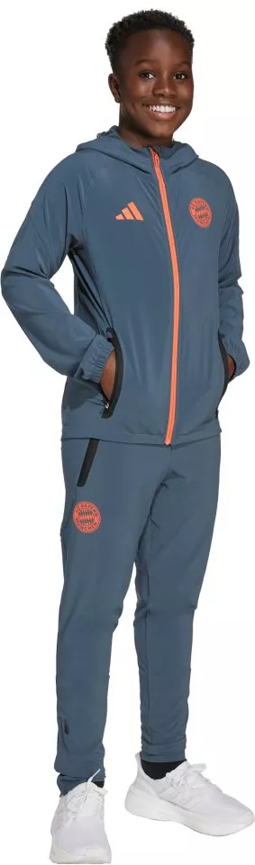 Τζάκετ με κουκούλα adidas FC Bayern Tiro25 Competition Vis Tech Travel Jacket Kids