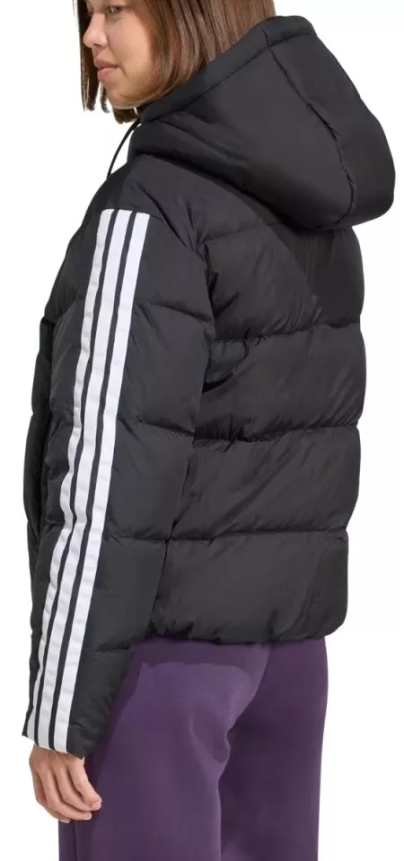 Jakna s kapuco adidas Essentials Climawarm 3 Stripes Puffer Down Hooded Women