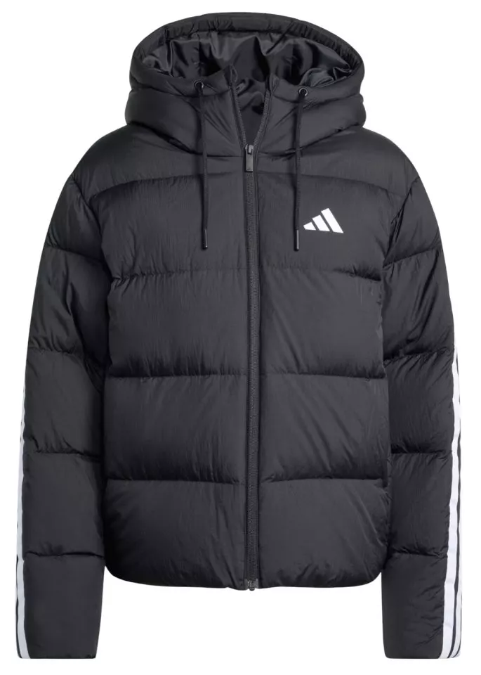 Jakna s kapuco adidas Essentials Climawarm 3 Stripes Puffer Down Hooded Women