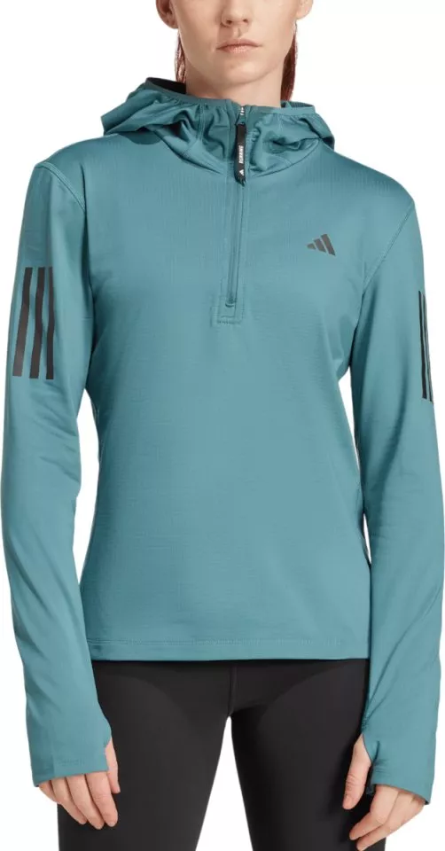 Sweatshirt med huva adidas Own the Run