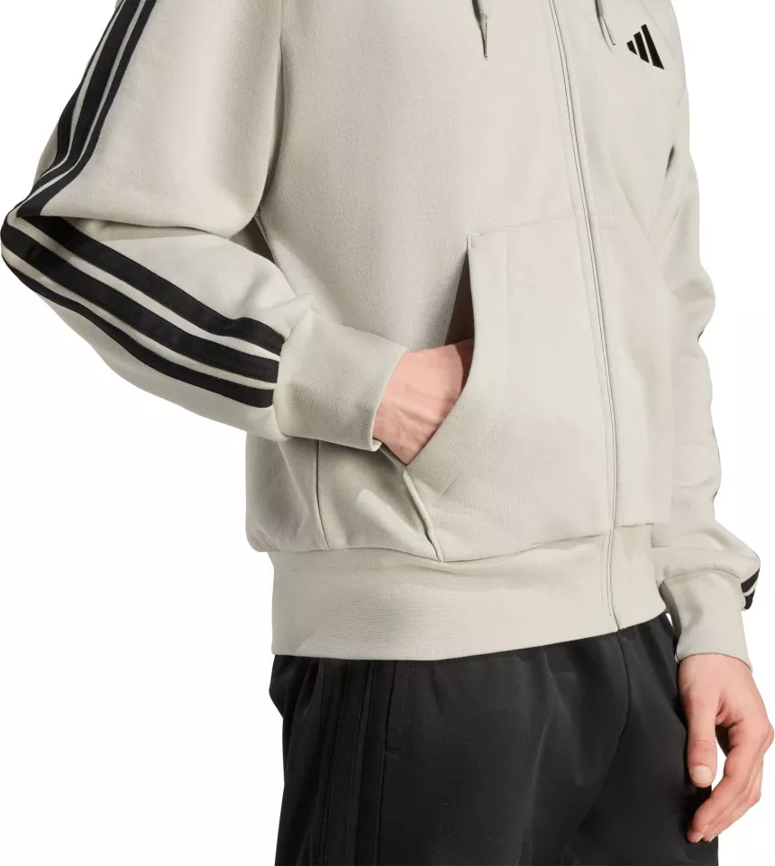 Φούτερ-Jacket με κουκούλα adidas Sportswear Essentials Three Stripes Fleece