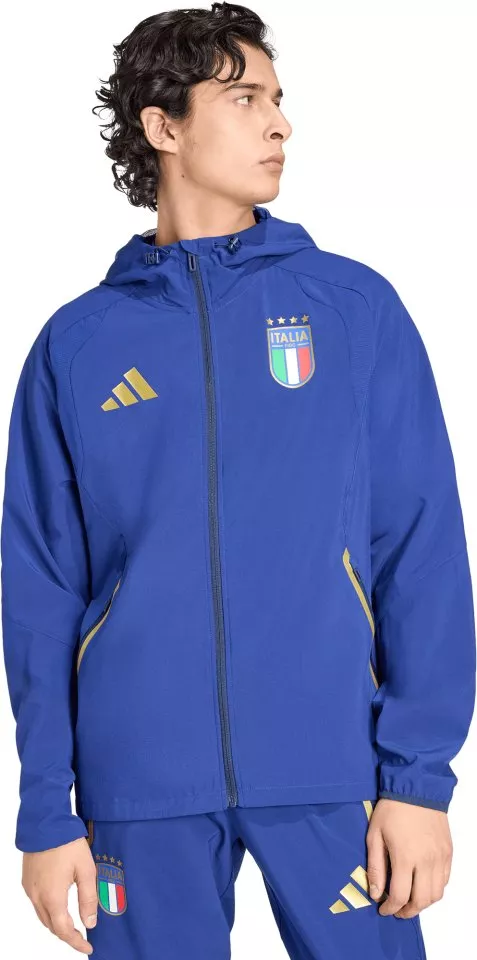 Jacheta cu gluga adidas Italy Tiro Travel Windbreaker