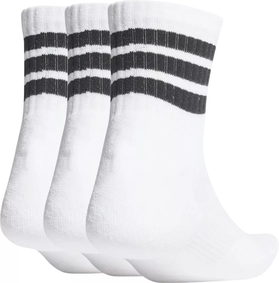 Ponožky (3 páry) adidas 3-Stripes Cushioned Mid Cut