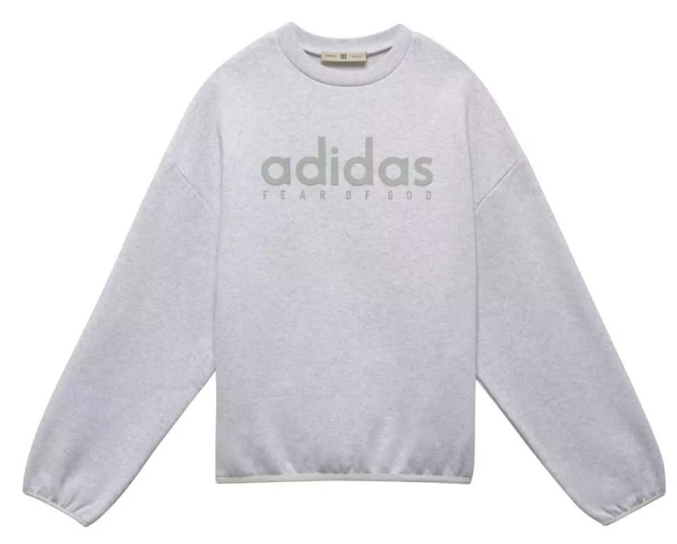 Mikica adidas Fear Of God Athletics Heather Fleece Crewnek