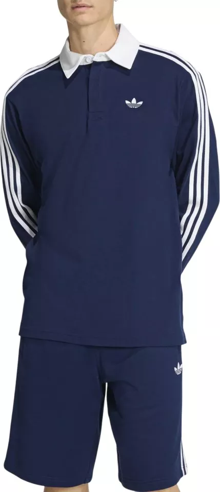 Majica z dolgimi rokavi adidas Originals 3 Stripes Longsleeve Polo