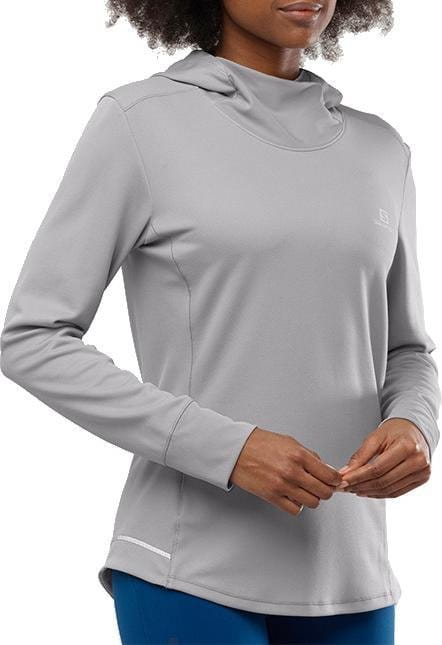 Mikina s kapucňou Salomon AGILE LS HOODIE W