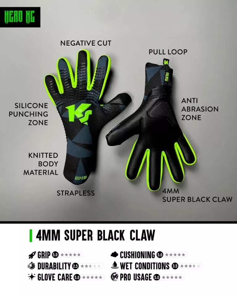 Målmandshandsker KEEPERsport Varan8 Hero NC Demon Goalkeeper Gloves