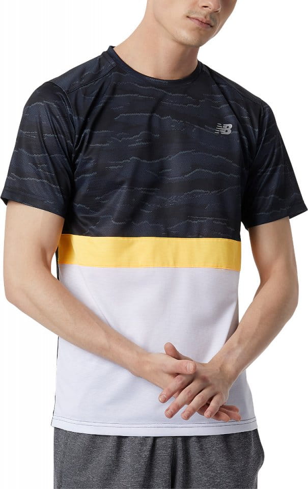 Majica New Balance Striped Accelerate Short Sleeve