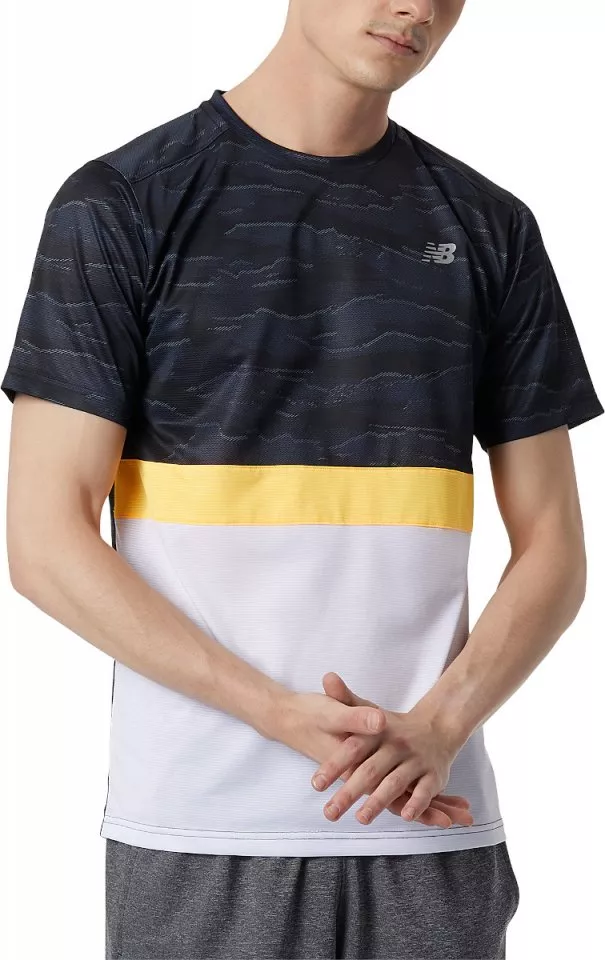 Majica New Balance Striped Accelerate Short Sleeve