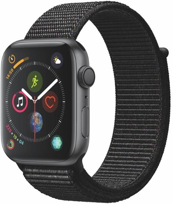 Uhren Apple Watch Series 4 GPS 44mm Space Grey Aluminium Case with Black Sport Loop