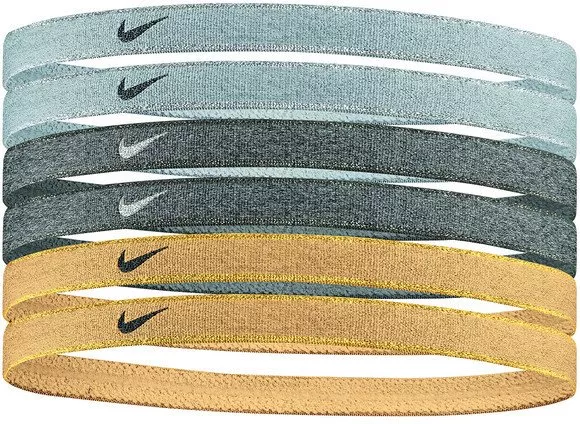 Trak za glavo Nike SWOOSH SPORT HEADBANDS 6 PK METALLIC