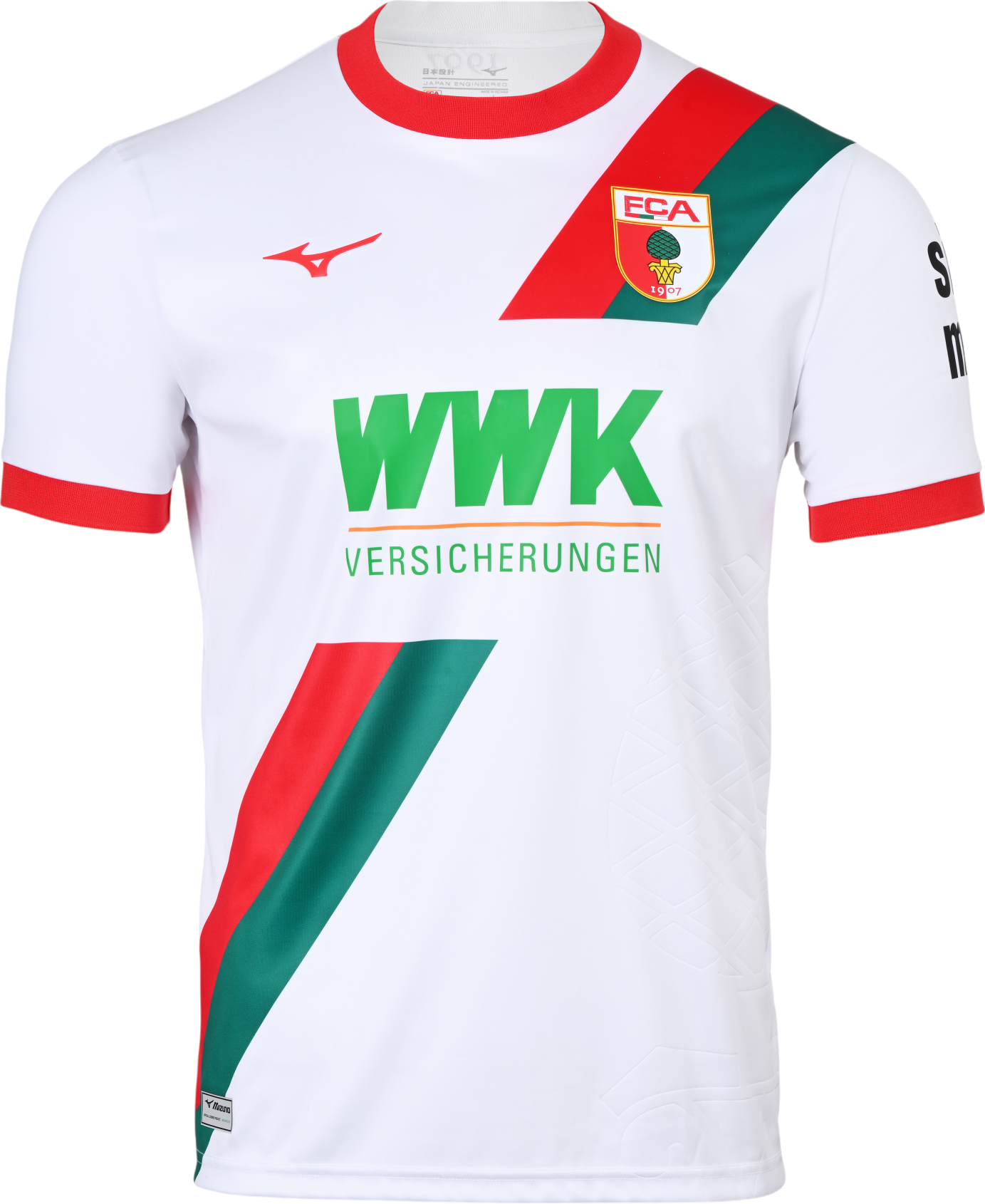 Camiseta de fútbol Mizuno FC Augsburg Home Jersey 2025/26