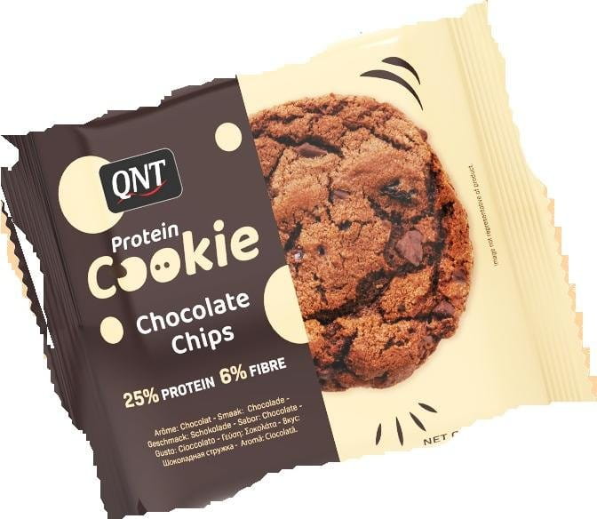 Barras proteicas e biscoitos QNT PROTEIN COOKIE Chocolate Chips 60 g