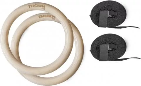 Wooden Rings Ø28 set with bands