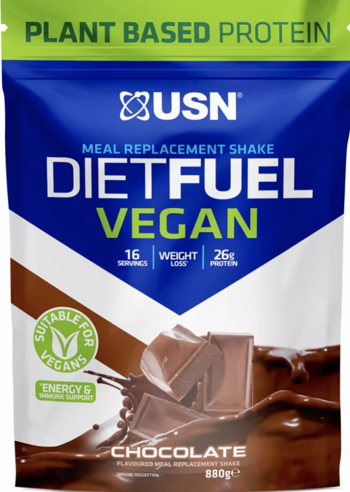 Veganský proteinový prášek USN Diet Fuel Vegan 880 g čokoláda