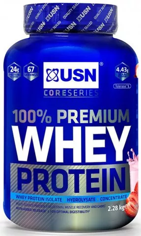 100% Whey Protein Premium jahoda se smetanou 2.28kg