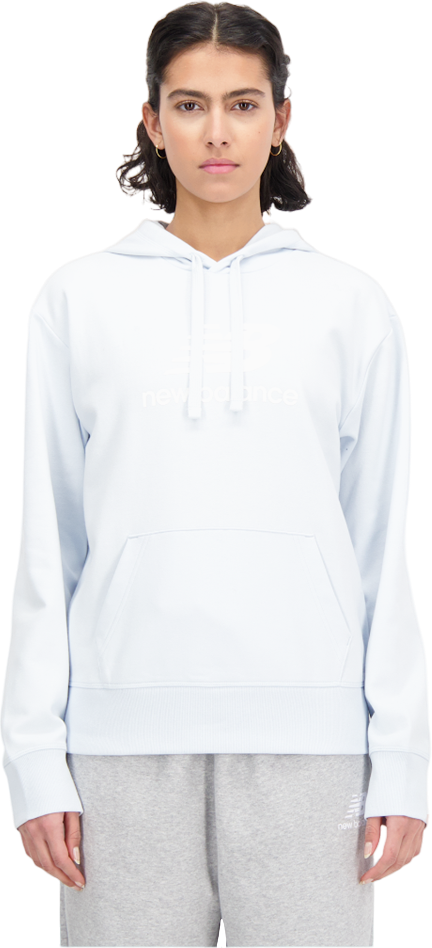 Mikina s kapucňou New Balance Stacked Oversized hoody women