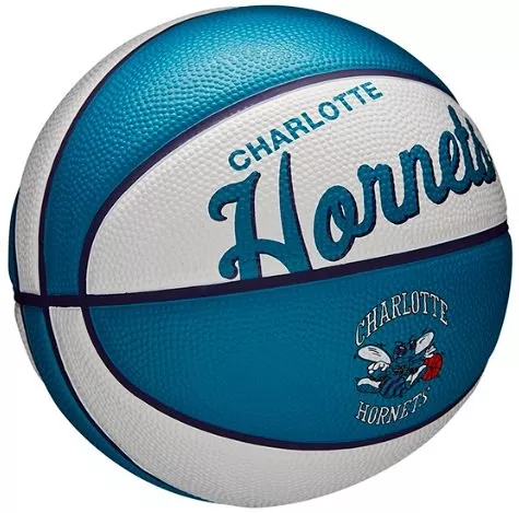 Wilson NBA TEAM RETRO BASKETBALL MINI CHAR HORNETS Labda
