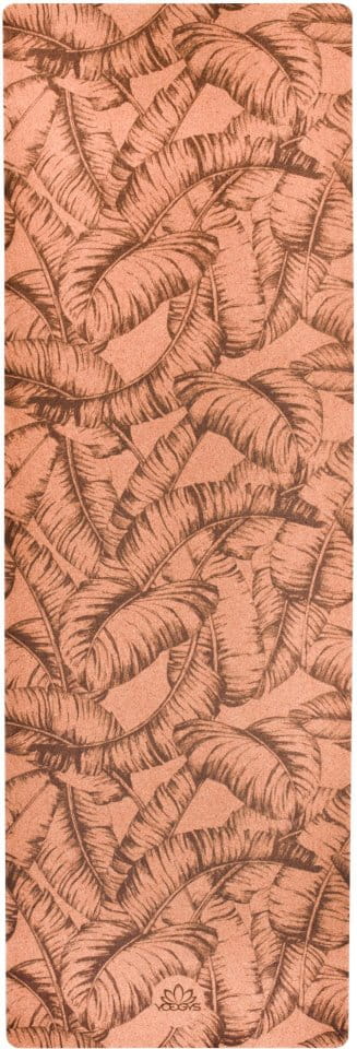 Matte YOGGYS CORK YOGA MAT [PALM LEAFS]