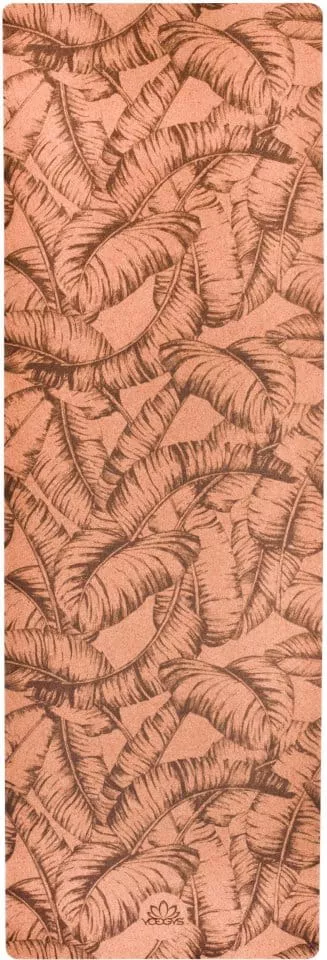 Matte YOGGYS CORK YOGA MAT [PALM LEAFS]