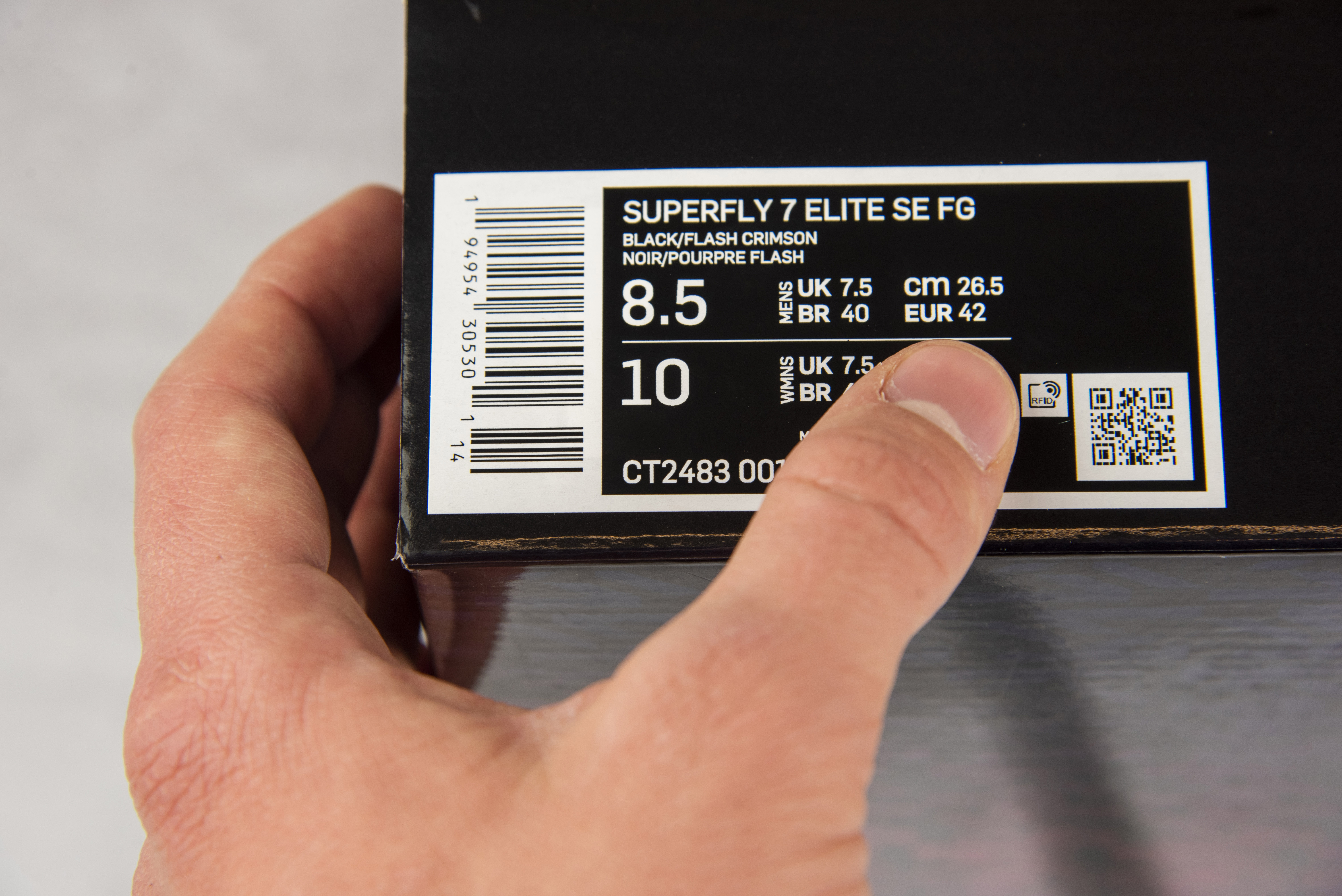 nike football boots sizing