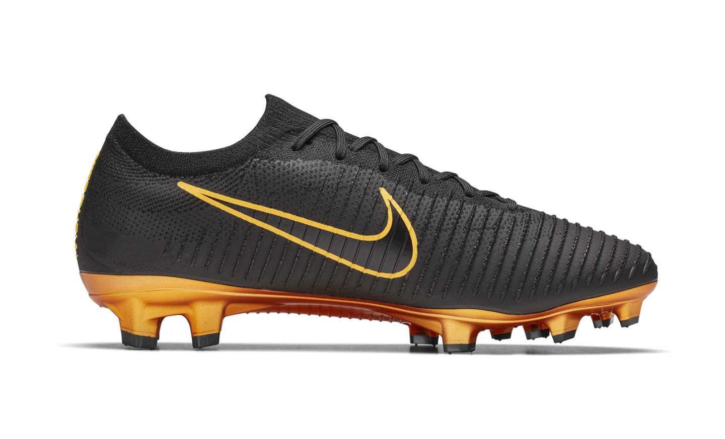 nike mercurial flyknit black and gold