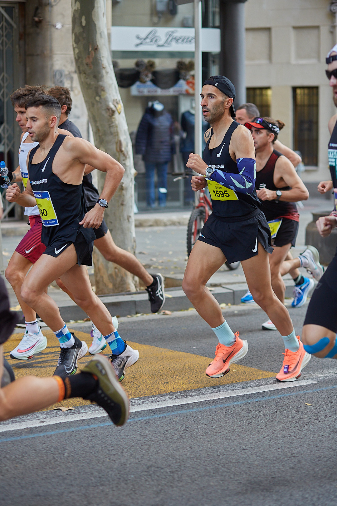 Chemi running Barcelona Marathon