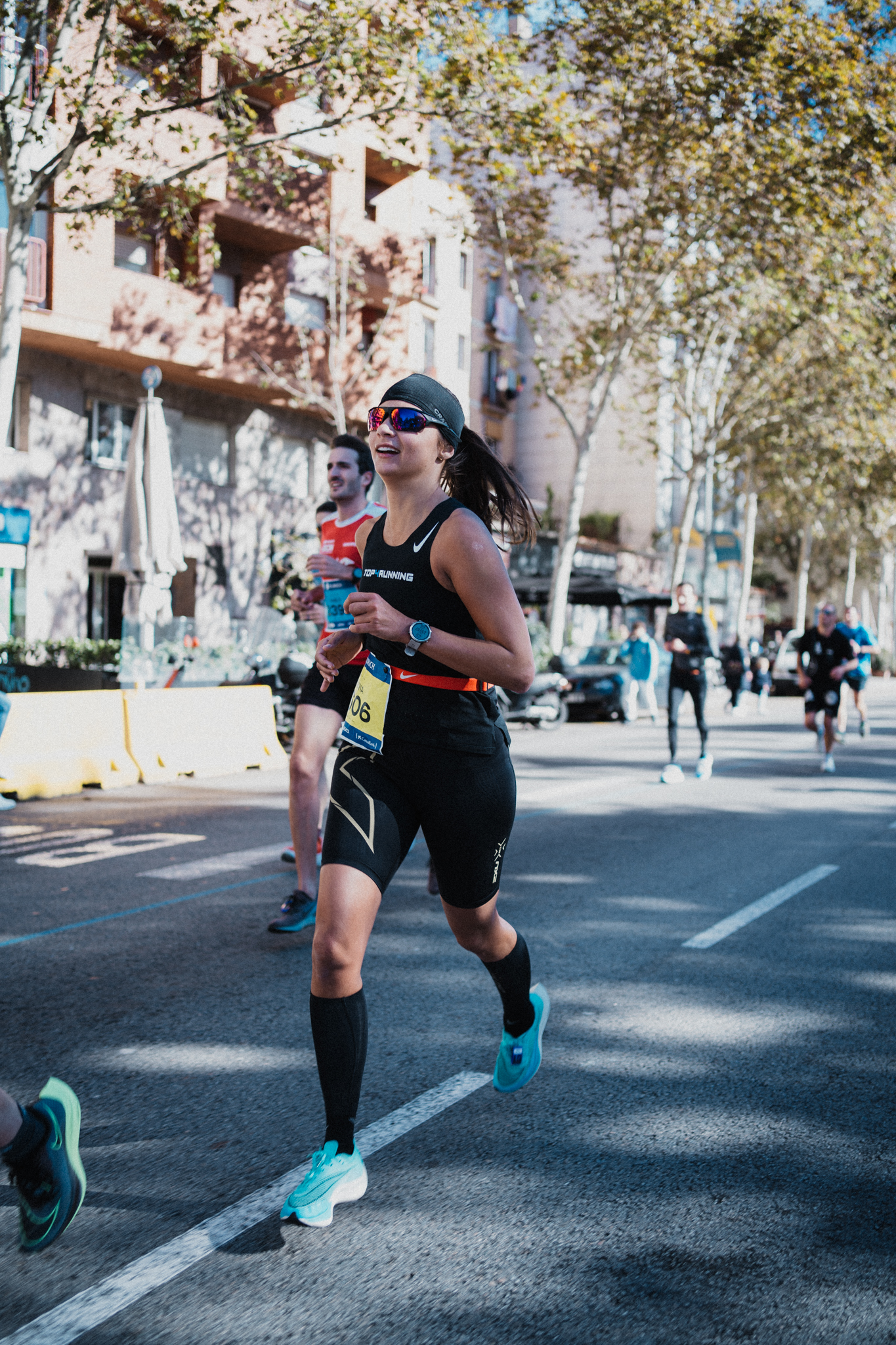 Iva Kopkova running Barcelona Marathon