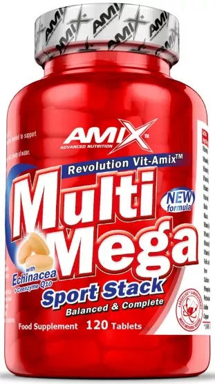 Multivitamin és multiásványi anyag Amix Multi Mega Stack 120 tabletta