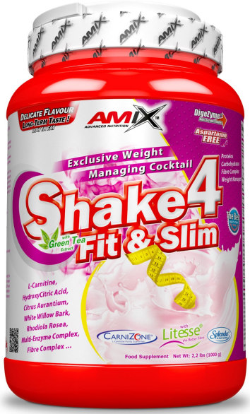 Proteínový nápoj v prášku Amix Shake 4 Fit&Slim 500g vanilka