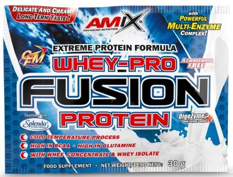 Whey protein powder Amix Pro Fusion 30g vanilla