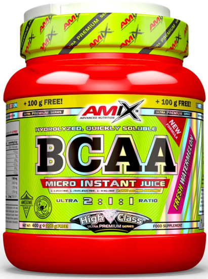 Instant BCAA in powder Amix Micro 500g lemon lime