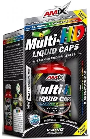 Vitamiinit ja kivennäisaineet Amix Multi HD Liquid 60 kapselia