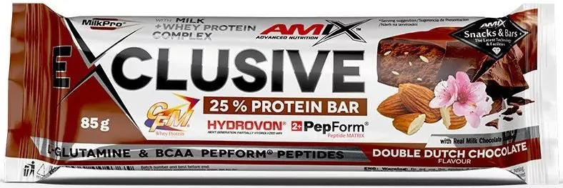 Proteínová tyčinka Amix Exclusive 85g dvojitá čokoláda