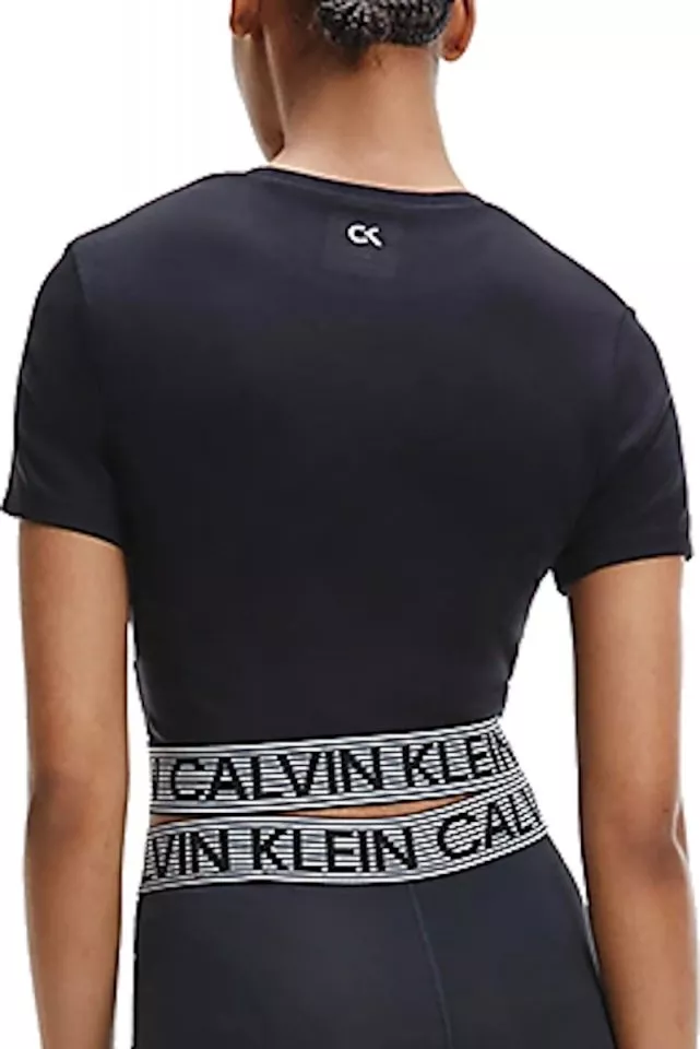 Dámské zkrácené tréninkové tričko s krátkým rukávem Calvin Klein Performance