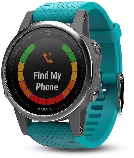 Ceas GARMIN fenix5S Silver Optic, Blue band