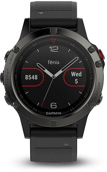 Garmin fenix5 Gray Optic, Black Karórák