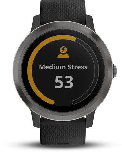 GARMIN vivoActive3 Optic Grey PVD, Black band Karórák