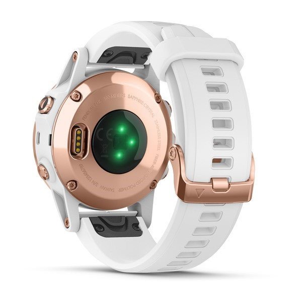 garmin white and rose gold watch