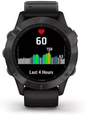 Watch Garmin fenix6 Sapphire, Gray/Black Band (MAP/Music)