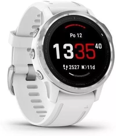 Reloj Garmin fenix6S Glass, Silver/White Band