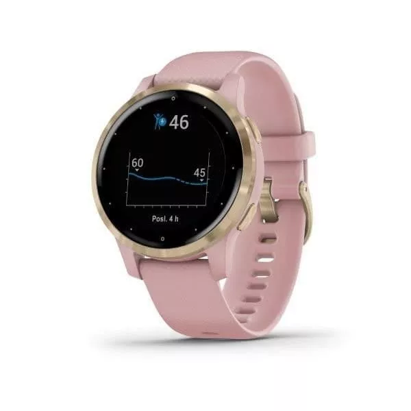 Hodinky Garmin vívoactive4S LightGold/Pink Band