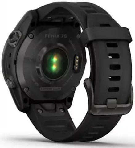 Horloge Garmin fenix 7S PRO Sapphire Solar, Titan Carbon Gray DLC/ Black Silicone Band