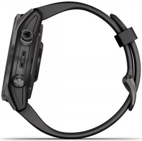 Watch Garmin fenix 7S PRO Sapphire Solar, Titan Carbon Gray DLC/ Black Silicone Band