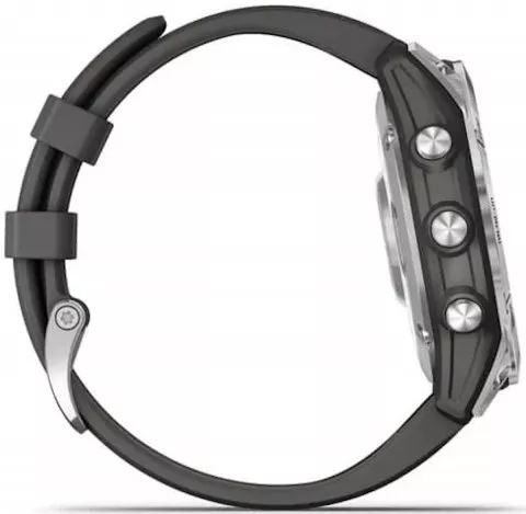 Kello Garmin fenix 7 PRO Glass, Silver/ Graphite Silicone Band