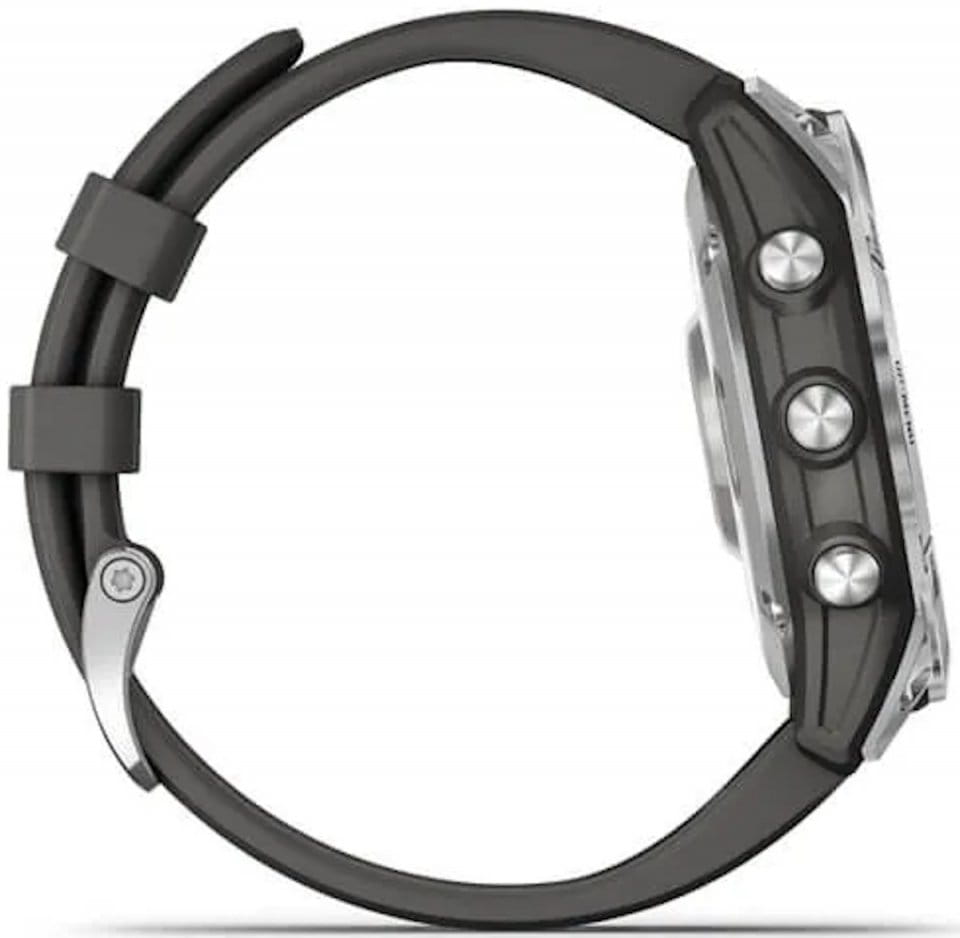 Horloge Garmin fenix 7 PRO Glass, Silver/ Graphite Silicone Band