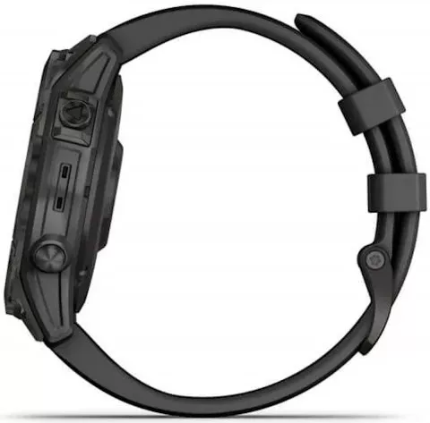 Relógio Garmin fenix 7 PRO Sapphire Solar, Titan Carbon Gray DLC/ Black Silicone Band
